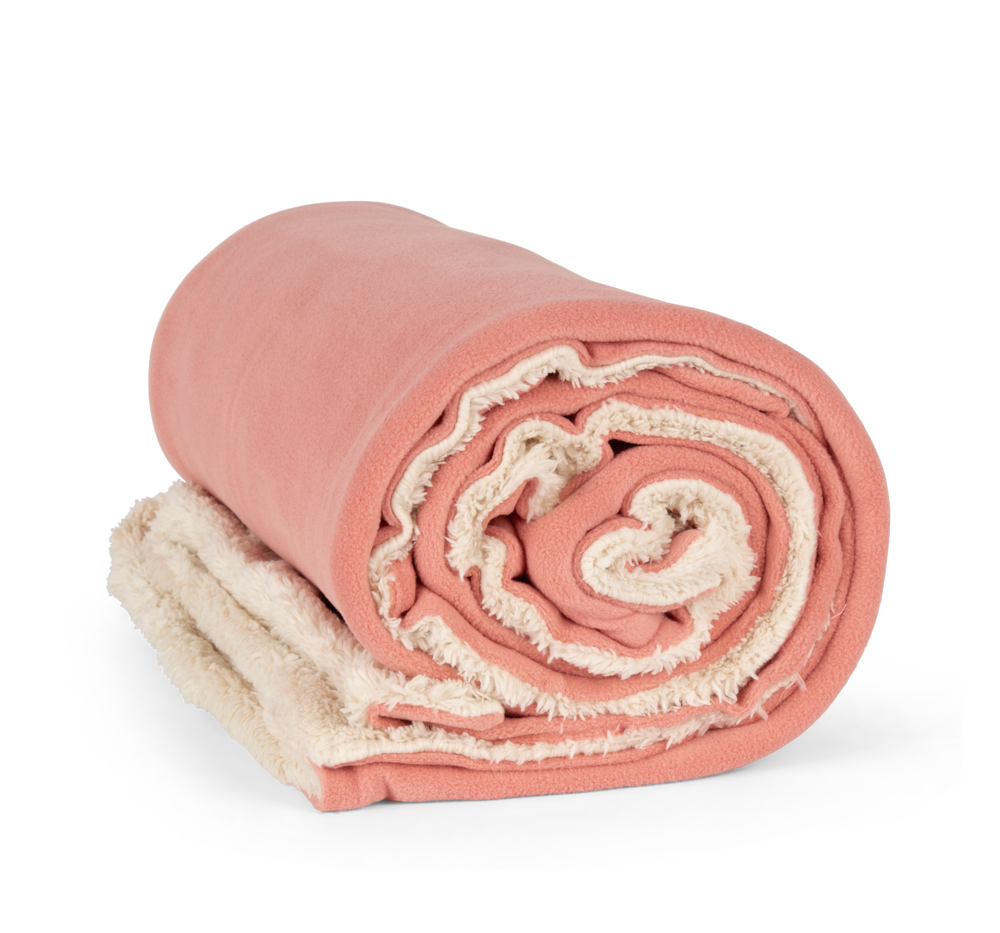 KP431 - Plaid van sherpa - praline rose