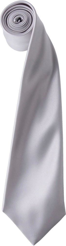 'Colours' Satin Tie - Silver