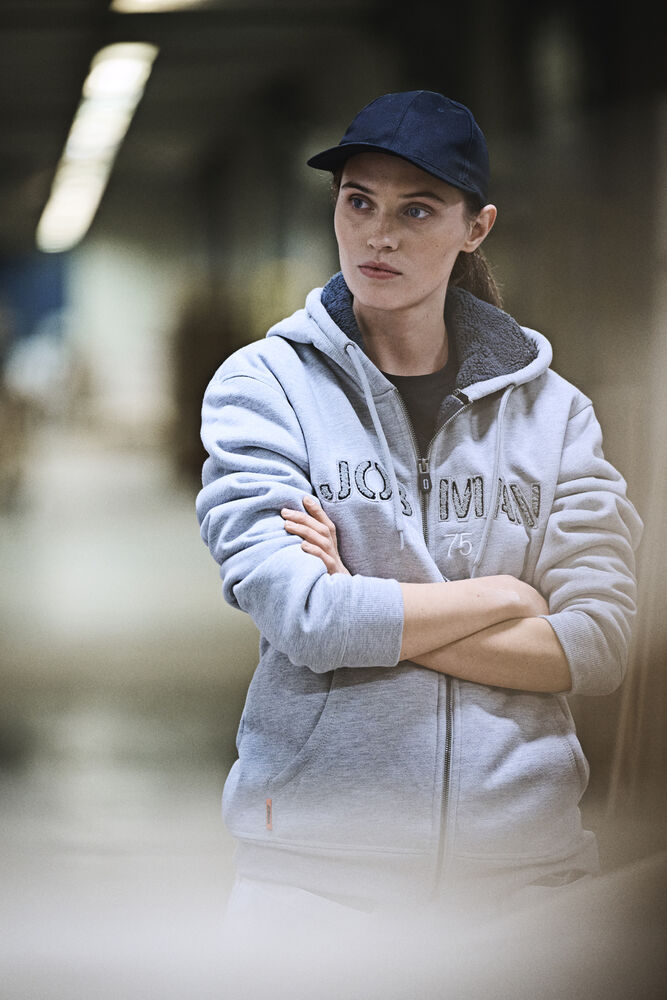 Jobman - 5154 Vintage Hoodie Lined Oceaan/Donkergrijs M