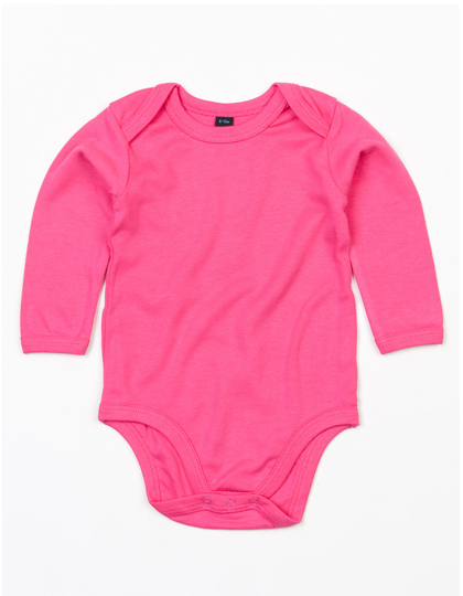 Baby Long Sleeve Bodysuit - fuchsia