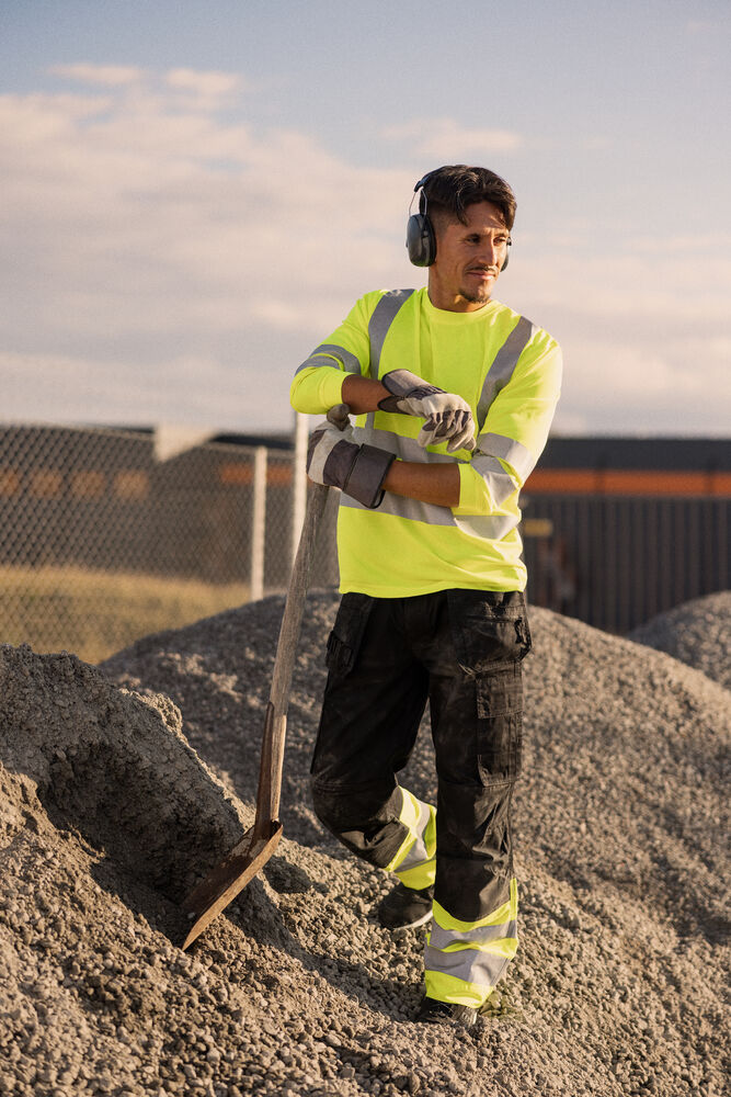 Jobman - 5593 Hi-Vis Long Sleeve T-shirt Oranje XL