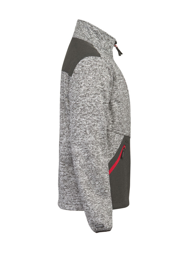 Jobman - 1247 Softshell Jacket Grijs Melange/Rood XS