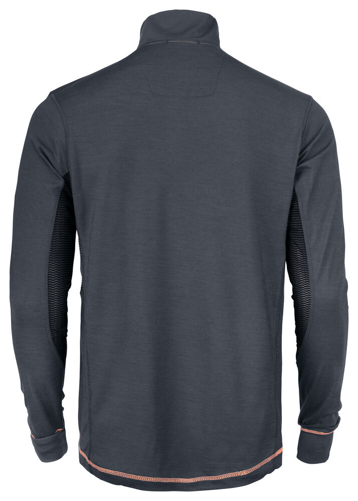 Jobman - 5596 Sweater Dry-tech™ Merino Wool Donkergrijs/Zwart S