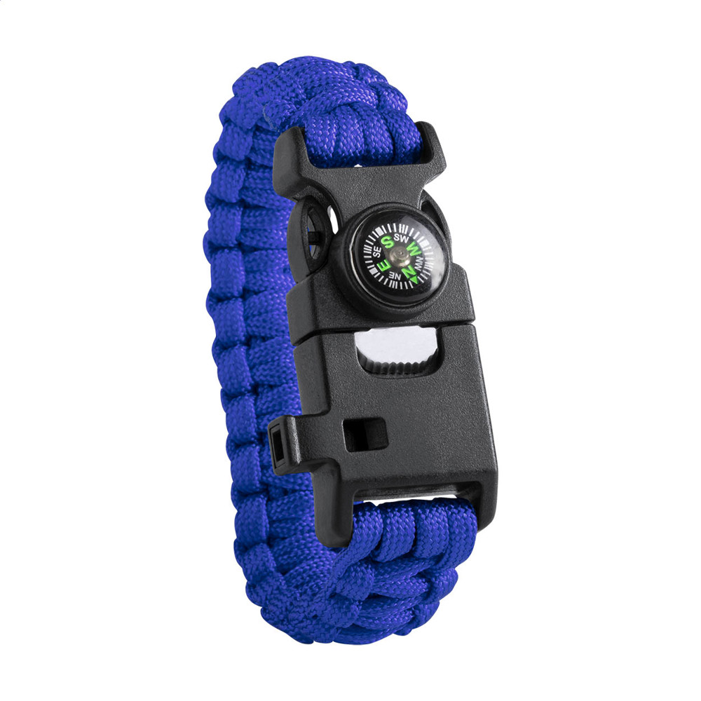 Peary - survival armband - blauw/zwart