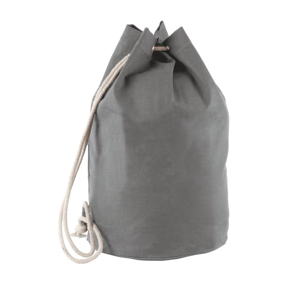 Katoenen tas met koord in marinestijl - Grey