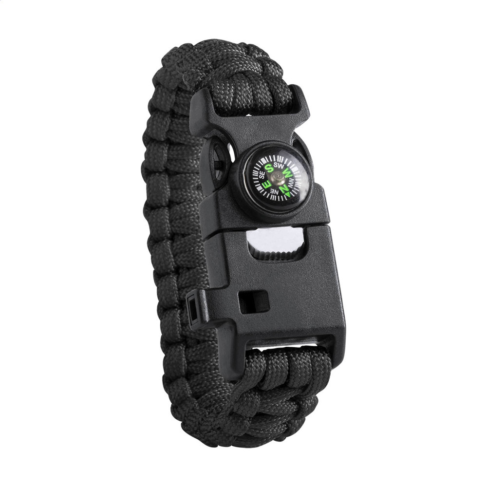 Peary - survival armband - zwart