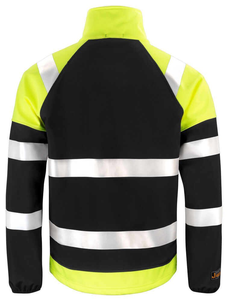 Jobman - 5125 Hi-Vis Softshell Jacket Zwart/HV Geel M