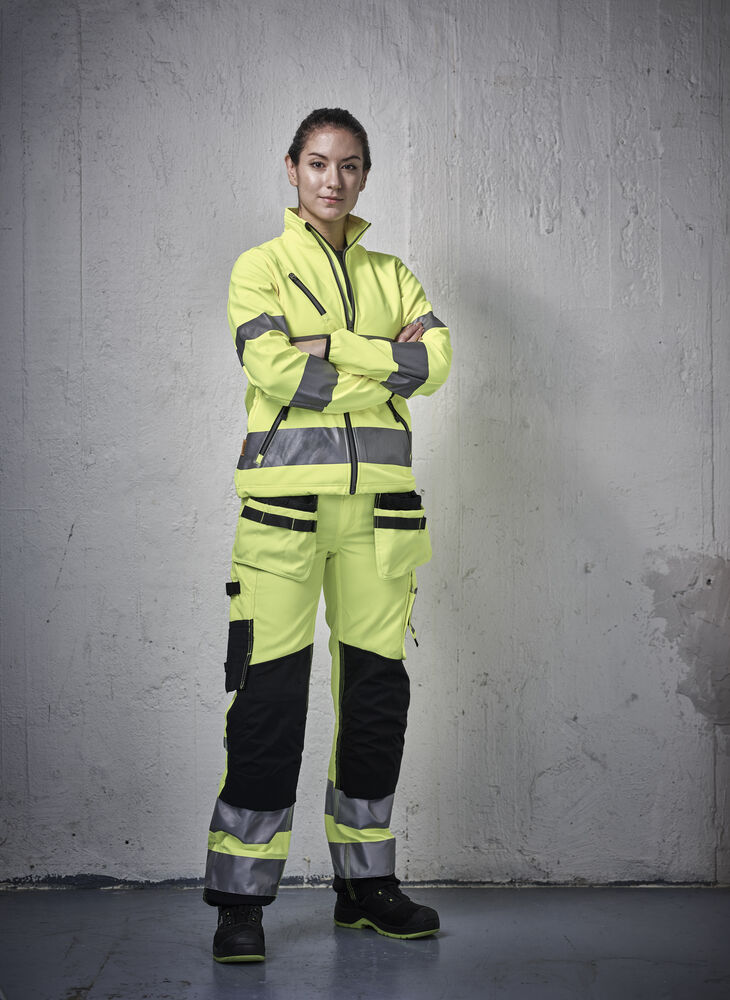 Jobman - 1210 Hi-Vis Women’s Softshell Jacket Geel XS