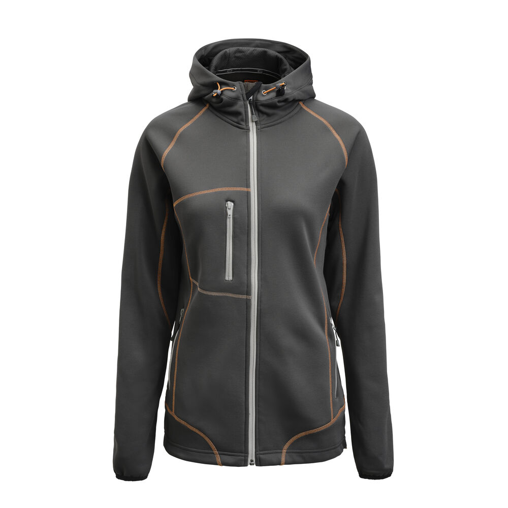 Jobman - 5177 Women's Hoodie - Donkergrijs/Oranje