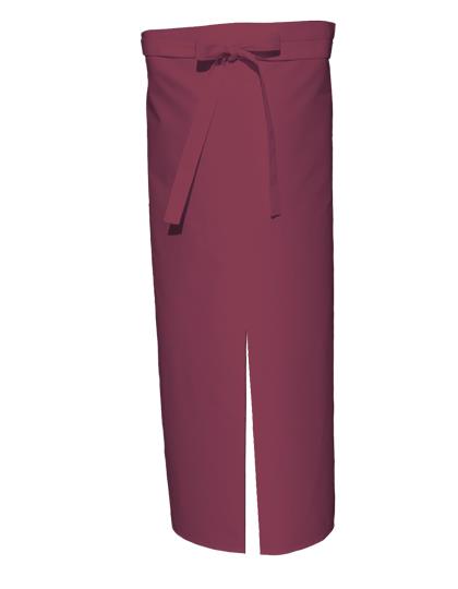 Bistro Apron With Split - bordeaux