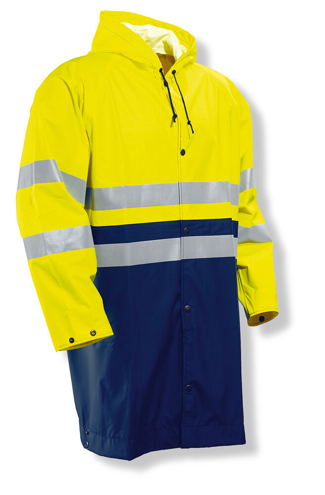 Jobman - 1565 Hi-Vis Raincoat - Geel/Navy
