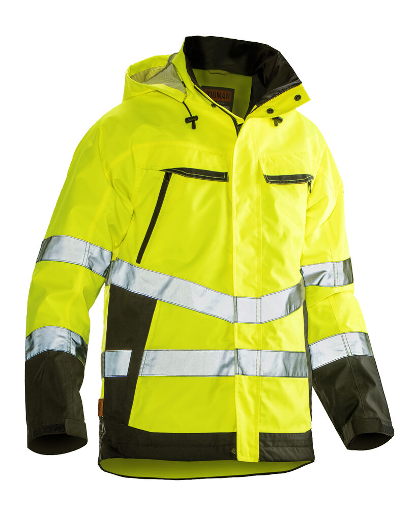 Jobman - 1283 Hi-Vis Shell Jacket Geel/Navy 4XL