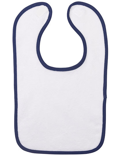 ARTG - Babiezz® ALL-Over Sublimation Baby Bib - White, French Navy