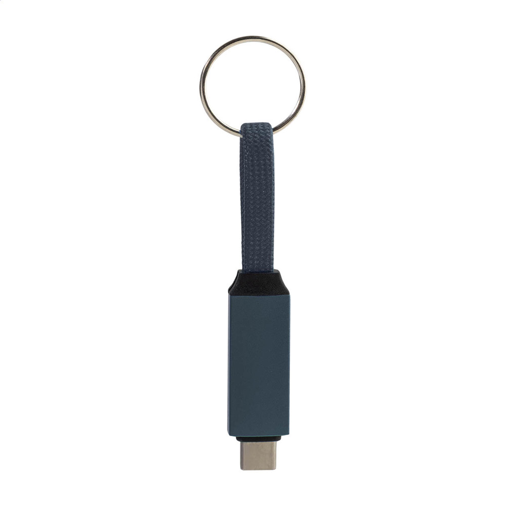 Keycab - sleutelhanger 60W USB-C kabel - donker blauw